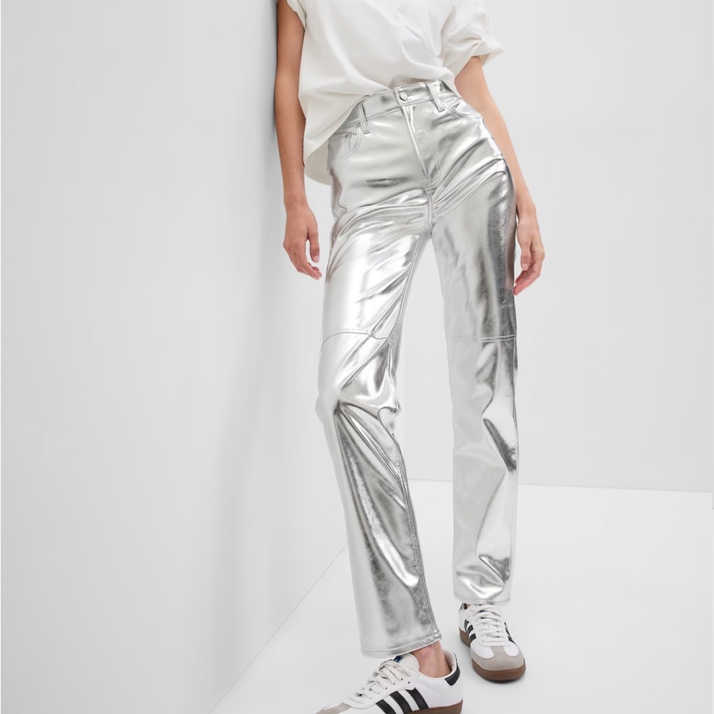 Viral Gap Silver Leather Pants 28/6